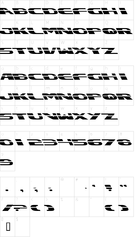 Unterschiedliche Zeichen in der Tattoo Vorlage