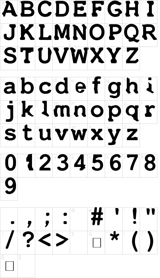 Unterschiedliche Zeichen in der Tattoo Vorlage