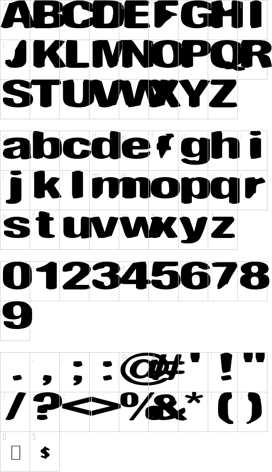 Unterschiedliche Zeichen in der Tattoo Vorlage