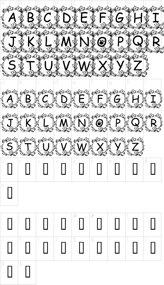 Unterschiedliche Zeichen in der Tattoo Vorlage