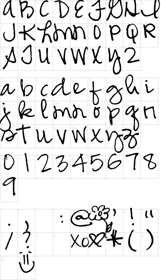 Unterschiedliche Zeichen in der Tattoo Vorlage